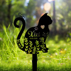 Custom Cat Memorial Stake, Garden Decor, Flower Cat, Cat Loss, Sympathy Sign