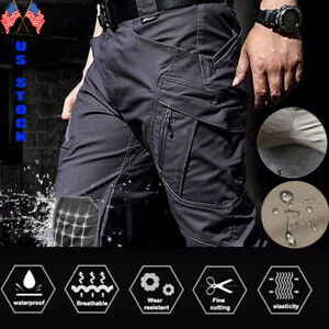 US Men Tactical Cargo Pants Soldier Multi Pocket Work Combat Trousers Outdoor