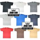 *[JOHN SON](Pack of 6)Mens Super Heavy Weight Big Size Tall T-shirts [LT~7XLT]