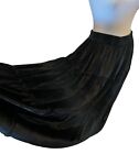 Vintage Black Velvet Long Maxi Skirt Broomstick Gothic Tiered OS Prairie Gypsy