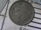1867 Three Cent Nickel Piece 3C Circulated. US Type Coin no cost shipping
