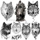 Black Wolf Temporary Tattoos - Animal Tribal Feather Design Tattoo Sticker 1PC