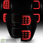 Black Smoked 2009-2014 Ford F150 F-150 LED Pyro Tube Tail Lights Brake Lamps Set