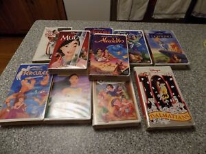CHOOSE YOUR OWN LOT DISNEY CLASSIC MOVIES VHS TAPES CLAM SHELL