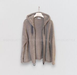 Brunello Cucinelli Metallic Cashmere Sweatshirt Cardigan Brown size XS