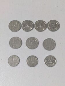 Lot of 10 Russian Foreign International Coins random lot