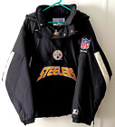 Vintage 90s Pittsburgh Steelers Starter Pro Line Jacket Pullover Hooded Puffer L