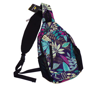 N NEVO RHINO Crossbody Sling Backpack Large Sling Bag with Phone Pocket Tropical