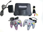 Nintendo 64 N64 Original System Console With 2 Original Controllers & Cords!