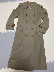 Burberrys woman VTG Trench coat Kahki with belt novacheck (L) F/S from JAPAN.