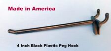 (20 PACK) 4 Inch Black Plastic Peg Hooks For 1/8