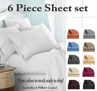 2100 Series 6 Piece Bed Sheet Set Hotel Luxury Ultra Soft Deep Pocket Bed Sheets