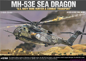 Academy 12703 1/48 Scale U.S.Navy MH-53E Seadragon Model KIt