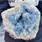 23.14LB Natural Beautiful Blue Celestite Crystal Geode Cave Mineral Specimen