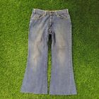 Vintage 70s LEVIS 684 Bell-Bottoms Flared Jeans 32x27 Faded Orange-Tab USA TALON