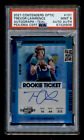 5608 2021 Panini Contenders Optic Trevor Lawrence Teal RC Ticket Auto 7/50 PSA 9