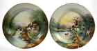 Buffalo Pottery Ralph Stuart Hand-Painted Ceramic Plaques/Chargers, Lot of 2