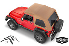 1997-2006 Wrangler Frameless Bowless Soft Top with Mounting Hardware Spice Denim (For: Jeep TJ)