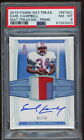 2019 National Treasures Earl Campbell 3 Color Patch/Auto 1/10 PSA 8