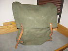 VINTAGE 60s Era Rucksack Backpack Heavy Canvas Leather Forestry Hiking Camping