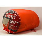 Coleman 30F Rectangular Sleeping Bag, Orange, Brand New!