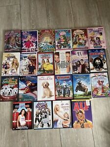 22 DVD Lot Kids Movies Disney Barbie Animal Alf Marley Hannah Montana As Seen