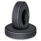 2pcs/set Trailer Tires 4.8-8 4.8x8 480-8 4.80-8 Tire, Load Range C, 6 Ply Black