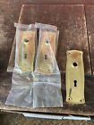 Lot of 3 ANTIQUE STYLE SOLID BRASS DOORKNOB BACKPLATES PLATES NEW REPLACEMENT