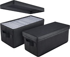 CD Storage Box Pack of 2 CD Case Storage 13.2 X5.9 X 5.3 Container Holds 30CD