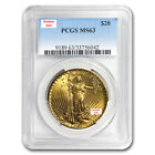 Gold $20 Saint Gaudens NGC/PCGS Graded Coin (MS63)
