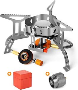 3700W Portable Backpacking Outdoor Camping Gas Stove &Piezo Ignition Burner Case