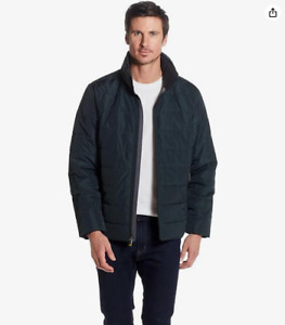 Weatherproof Mens Ultra Luxe Puffer Jacket Full Zip Quilted Jasper Sz L