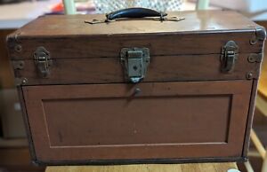 Gorgeous Vintage H. Gerstner & Son Oak Wood 7 Drawer Machinist Tool Chest  Box