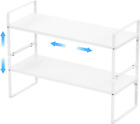New ListingLarge Expandable Kitchen Cabinet Shelf Organizer Rack, Stackable Pantry Storage