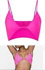 SKIMS Micro Cording V Crop Top Neon Ultra Pink Bralette Size 3X NEW Discontinued
