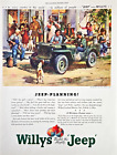Willys Jeep War Time Coke On Navy Ship On Back Side 1945 Vintage Print Ad 10x13