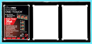 ULTRA PRO BLACK FRAME 3 CARD 35PT ONE TOUCH MAGNETIC HOLDER Triple Wall Display