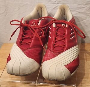 Adidas T Mac 1 Shoes Mens 11 Tracy McGrady Basketball Sneakers White Red