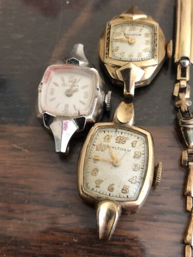 Bundle of Vintage Watches Ladies Gold Filled Rolled Gold Jewels Watches