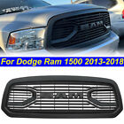 Grille For Dodge Ram 1500 2013-2018 Big Horn Bumper Grill Matte Black W/Letters