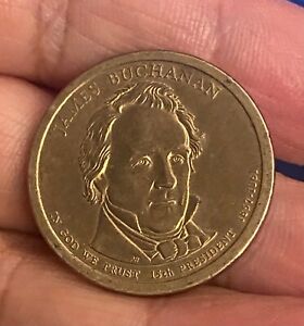 RARE Antique James Buchanan $1 Dollar Coin 1857-1861 - 2010 P - 15th President