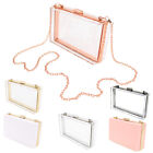 Premium Transparent Clear Acrylic Hard Box Clutch Bag Evening Shoulder Handbag