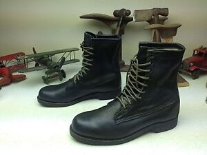 ADDISON CLASSIC BLACK LEATHER MILITARY ENGINEER PACKER WORK BOOTS SIZE 12.5 E