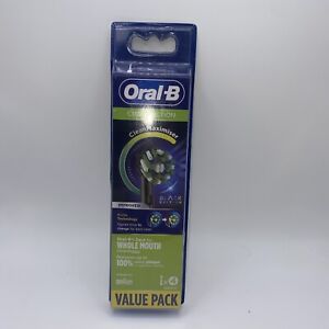 Oral-B Crossaction Electric Toothbrush Replacement 4 Heads Black