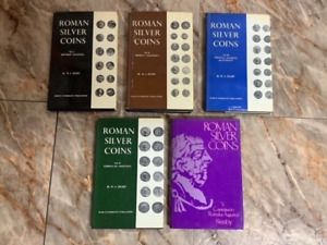 Roman Silver Coins Seaby 5 Volumes Rare Ancient Collecting Hardcovers w/ DJs