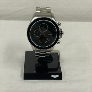 Vestal Adult Men's ZR2 Chronograph Watch Brushed Silver/Black Minimalist ZR2013