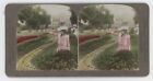 c1900's Real Photo Hand Tinted Stereoview Young Girl State Fair Philadelphia, PA