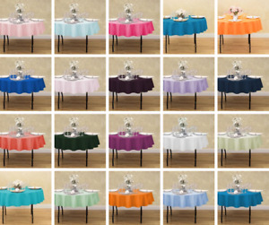 LinenTablecloth 70 in. Round Polyester Tablecloths, 30 Colors! Event & Wedding