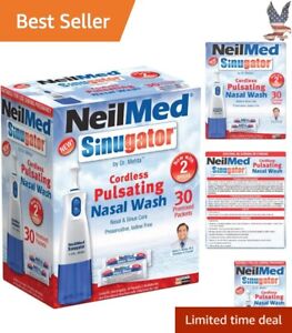 Cordless Sinugator Nasal Wash Kit - Pulsating - Comforting - Gentle - 30 Pack