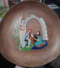 VINTAGE KERMOS SIGNED HAND PAINTED MOSAIC PLATE #455